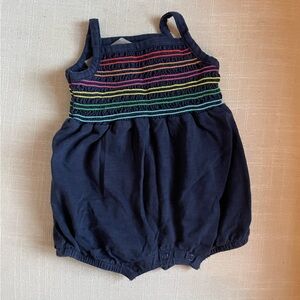 Primary Navy Bodysuit with Multicolor Stripes